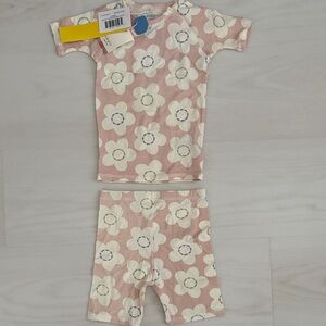Magnetic Me Pink and Cream Floral Kids Pajama Set